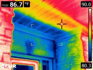 Poor insulation caught by IR camera